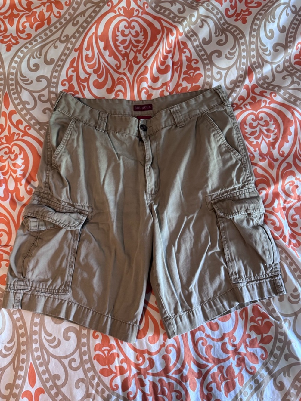 Merona Khaki Cargo Shorts, size 34